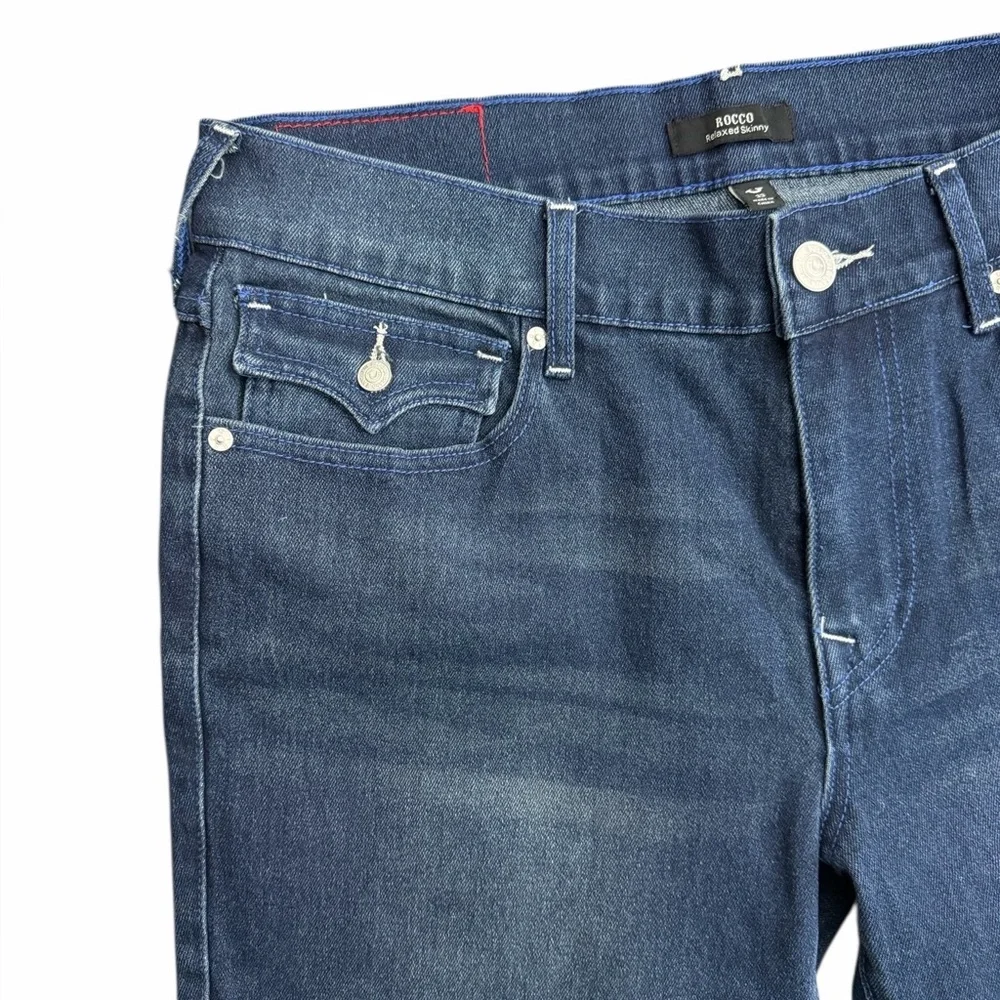 True Religion Rocco Relaxed Skinny Jeans Men’s‎ 33 Dark Wash NWT